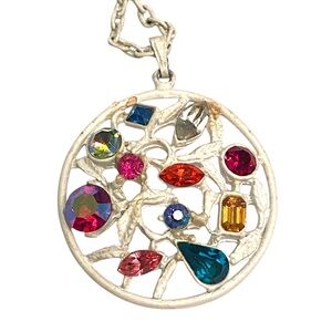 Colorful Gemstone Pendant Necklace